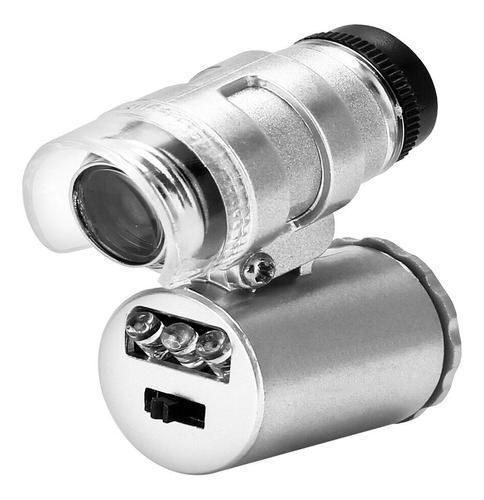 Paquete De 10 Microscopio Mini Lupa Zoom 60x Luz Led Mayoreo