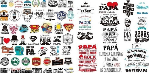 Vectores Frases Día Del Padre Vinilos Sublimacion Tazas | Meses sin  intereses