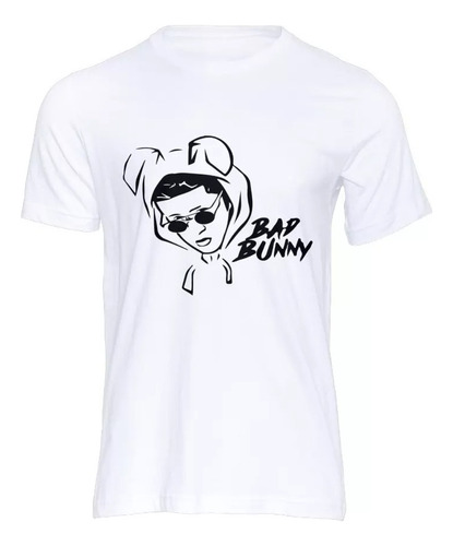 Polera 100% Algodon Manga Corta Diseño / Modelo Bad Bunny 06