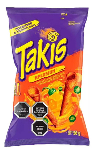 Snack Takis Xplosion ( Sabor Queso Y Ají ) 56 Grs