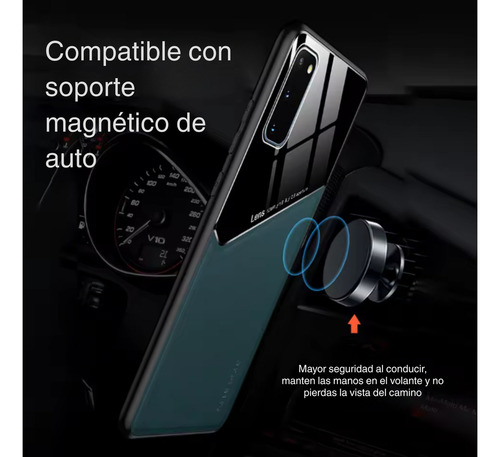 Funda Para Galaxy A72 Con Mica Varios Modelos Antigolpes Negro Leather Acrilic