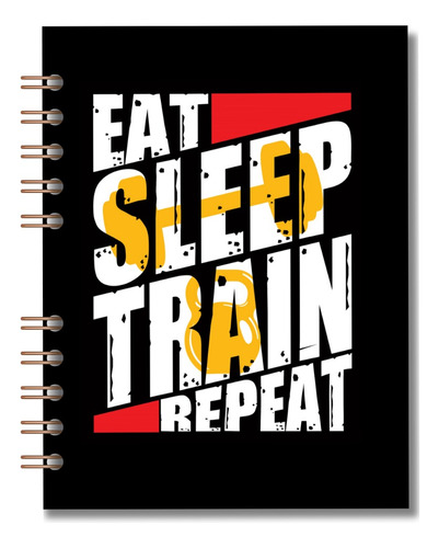 Cuaderno Agenda Fitness Tapa Personalizada Con Nombre