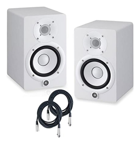 Yamaha Hs5 Monitores De Estudio Blanco Par + Cables Canon 