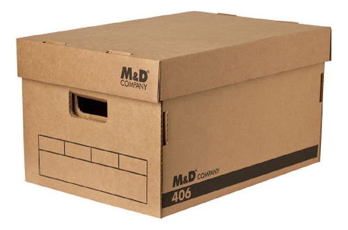 Caja Archivo Cartón Tipo Americana Marca Myd 406 C/ Tapa X10