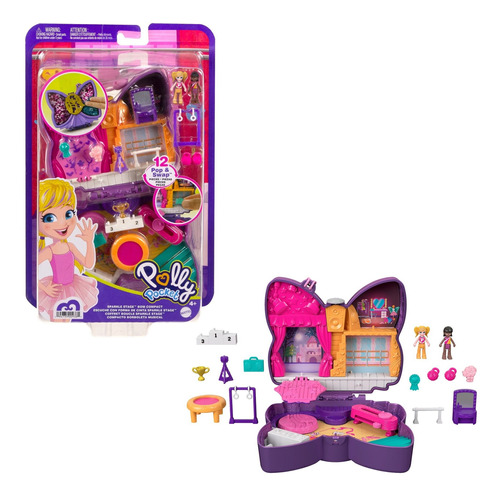 Polly Pocket Set De Juego Estuche Mariposa Musical