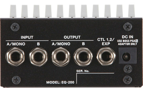 Ecualizador gráfico Pedal Boss Eq 200, color negro