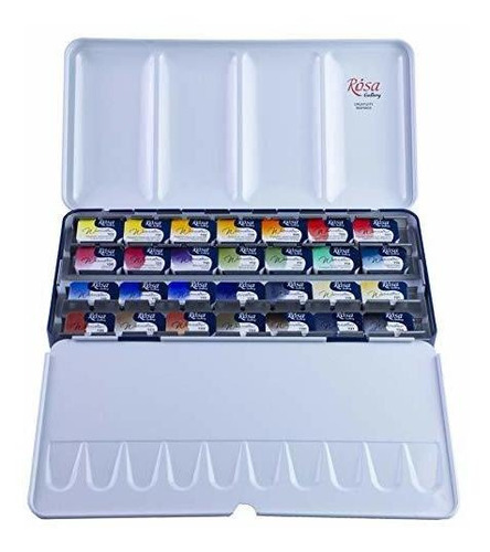 Rosa Gallery Professional Watercolor Paint, Set Of 28, Full 