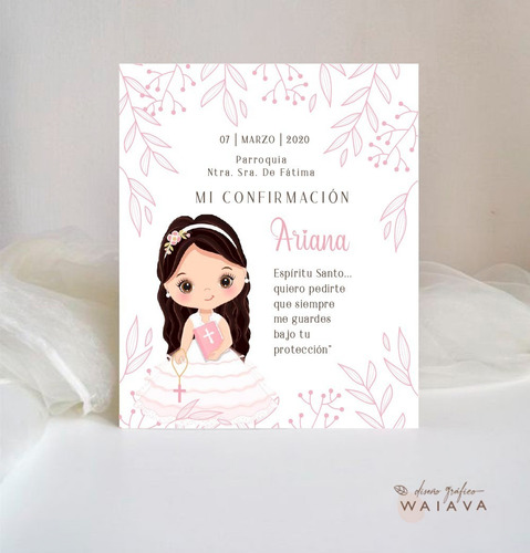 Imagen 3 de 5 de Estampas Confirmación De Nenas X 2u