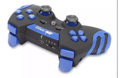 Controle de jogos sem fio, Joystick para controle de jogos EasySMX PC com  botões turbo e gatilho de vibração dupla para Windows/Android/PS3/TV Box,  blue and red : : Games e Consoles