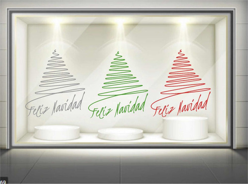 Imagen 3 de 10 de Vinilo Árbol Navideño Esmerilado