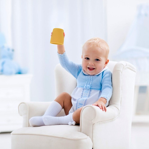 Taza De Silicona Para Comida Para Bebés, Taza De Aprendizaje