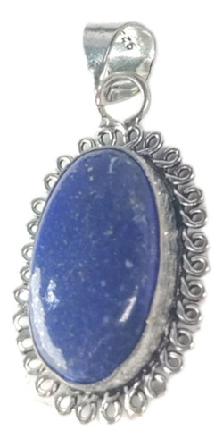 Dije De Lapis Lazuli  Con Plata Tibetana 925 #1
