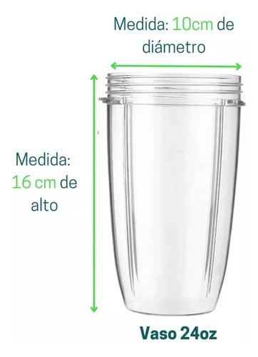 Vaso Nutribullet Con Aspas Semillas Original Mediano 24 Oz