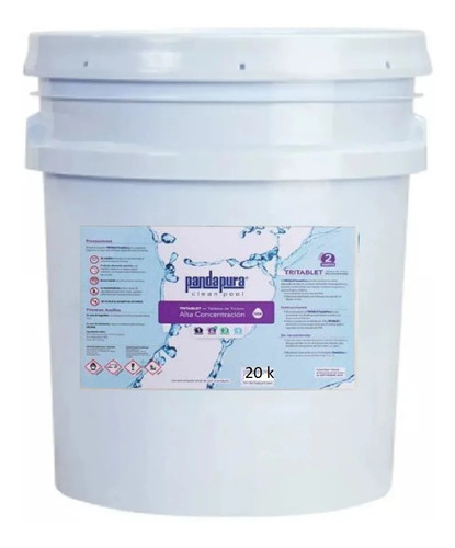 Cloro Triple Acción Alberca Pastillas 3 Pulgadas. 20 Kg  Blanco