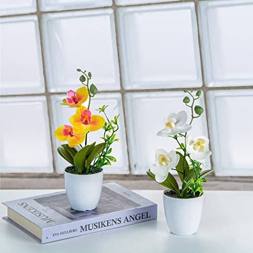 Xonor 4pcs Flores De Orquídea Artificial Mini Orquídeas Fals