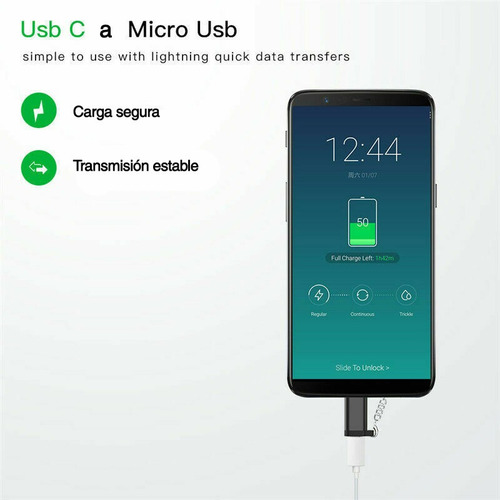 Adaptador Micro Usb A Usb-c 2.0 - 2 Unidades (color 5)