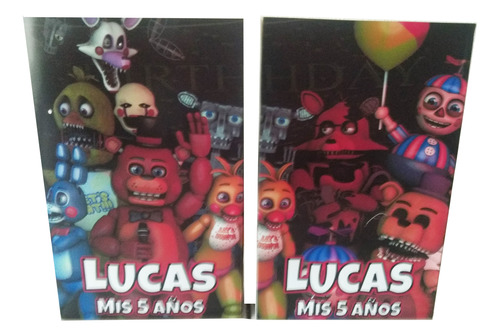 Five Nights At Freddy - 15 Bolsitas Cumple Y 15 Anotadores