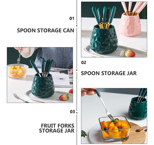 Soporte Para Cubiertos De Cocina, Tarro Para Cuchara Y Tened