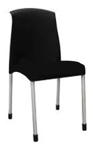 Oferta Silla Reforzada Modelo Albana Color Negro Patas Caño