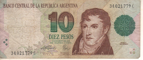 Bottero 3043 - Billete De 10 Pesos Convertibles Año 1994 Vf-