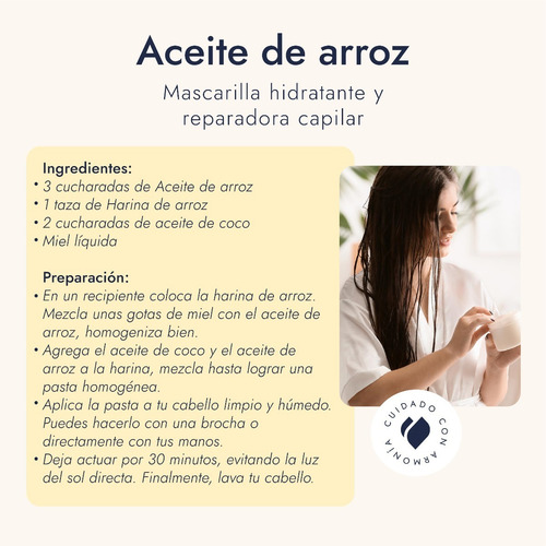 Imagen 5 de 10 de Aceite De Arroz Cosmético (humectante Y Aclarante) 250 Ml