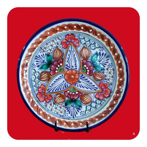 Imagen 3 de 10 de Plato De Talavera Poblana Color 25 Cm Varios Modelos Plt