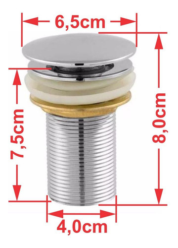 Cuba Banheirol42 C/torn Link E Válv Click V4+sifão Cr E Flex Cor Branco