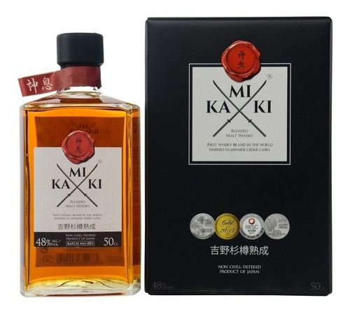 Whisky Japones Kamiki Malt Blended 500ml En Estuche 48%alc