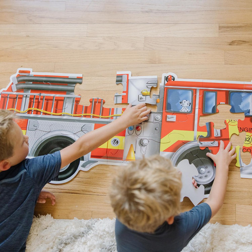 Puzzle De Suelo Jumbo Camión De Bomberos Melissa & Doug (...