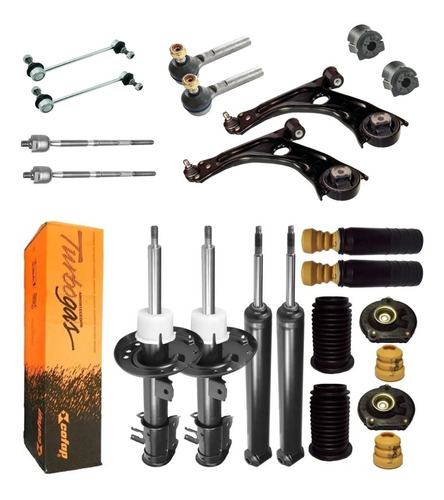 Kit Suspensão Amortecedor Bandeja Pivo Fiat Punto 