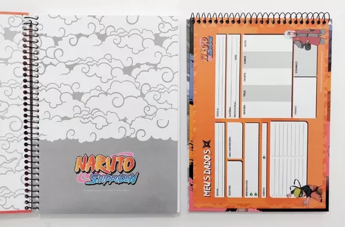 Kit 2 Cadernos Naruto Shippuden + Caderno Desenho Naruto - SD