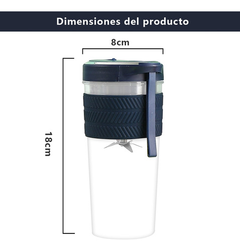 Mini Vaso Licuadora Procesadora Portatil Usb Recargable