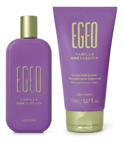 Combo Egeo Vanilla Ubesession: Desodorante Colônia 90ml + Loção Desodorante Hidratante Corporal 150ml