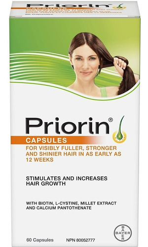 Priorin Estimula El Crecimiento Del Cabello Bayer 60 Caps