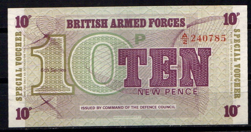 Gran Bretaña 10 Pence 1972 British Force ( B 87) Oferta