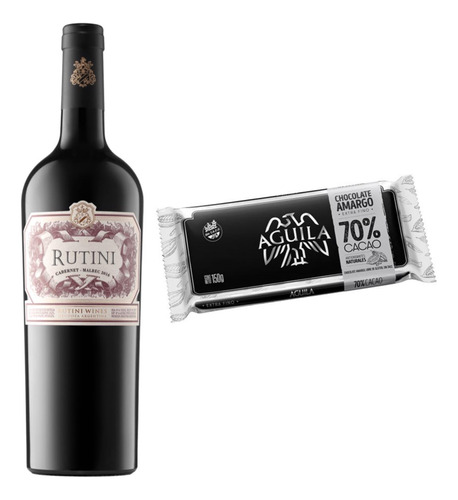 Vino Rutini Cabernet Malbec + Chocolate Aguila 70% Cacao