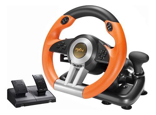 Volante Simulador Carreras Pxn V3ii 2 Pedal Palanca Naranja