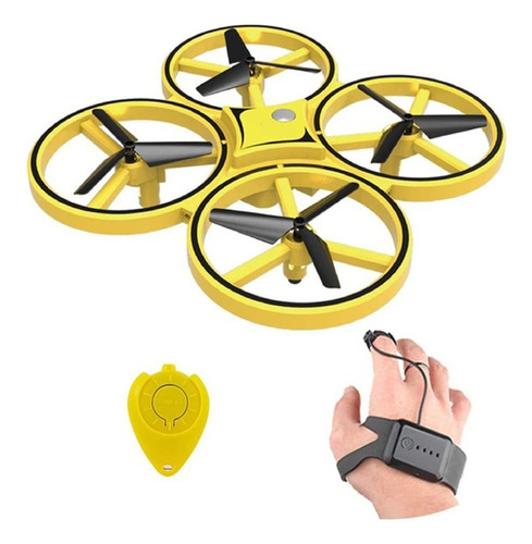 R/c Mini Dron C Control De Mano Luz Led P/ Niños Recargable 