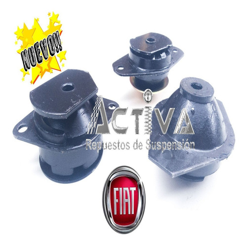 Imagen 1 de 2 de Kit Soporte Pata Motor Y Caja Fiat Uno Fire Reforzados