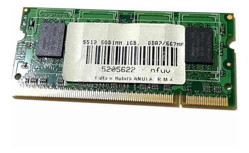 Memoria Notebook Sodimm Ddr2 1gb 667 Pc2 5300 Novatech º5
