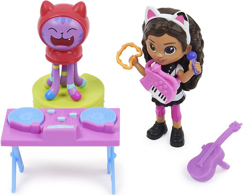 Set De Figuras Gabby Dollhouse Kitty Karaoke Original Nueva