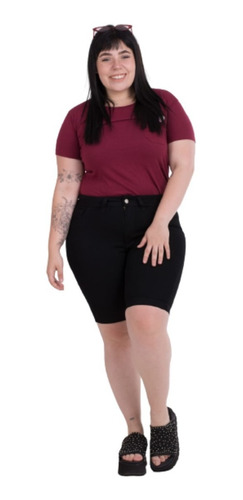 Imagen 1 de 5 de Bermuda Mujer Jean Elastizada Calidad Premium Talle 46 Al 54