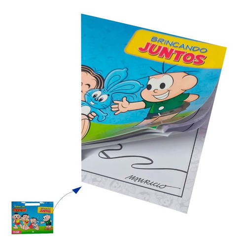 Livro De Colorir Meu Blocão Turma Da Monica + Kit Pintura