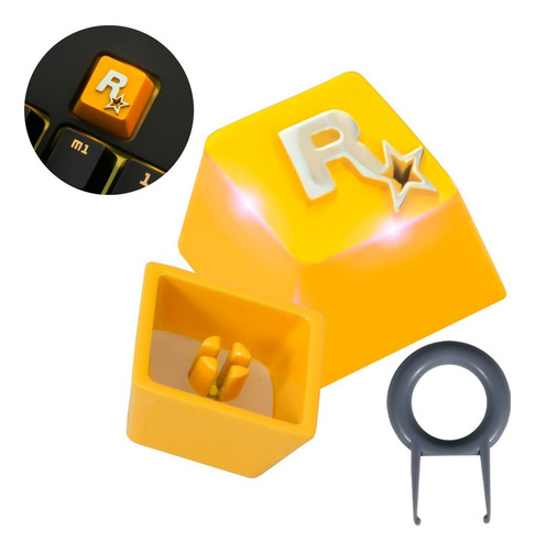 Tecla Retroiluminada Rockstar Gta Keycap Teclado Mecanico R4 Color del teclado Rockstar Games