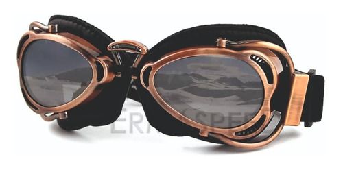 Gafas Clasicas Moto Plateada Casco Cafe Racer Harley Chopper