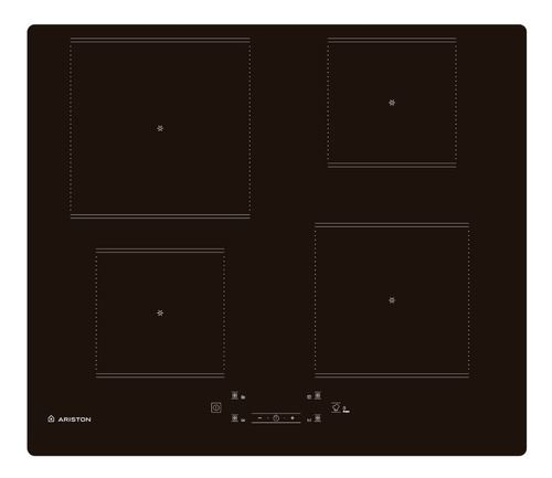 Anafe De Empotrar Induccion Ariston Nia641b 4 Zonas 60cm Color Negro