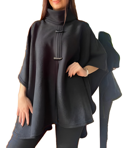 Poncho Capa Polar Abrigo Mujer Invierno Talle Grande