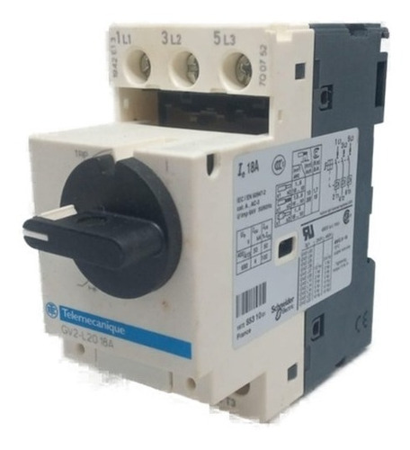 Disjuntor Motor 18a Por Botao Giratorio Gv2l20 Schneider