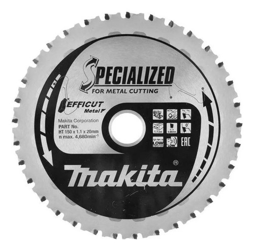 Hoja De Sierra Circular 150 Mm 48d Para Metal Makita B-69412