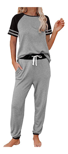 Conjunto De Pantalones De Ocio Tipo Jersey De Manga Corta Co